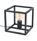 Lampa stołowa nocna Elbrus E27 60W czarna designerska