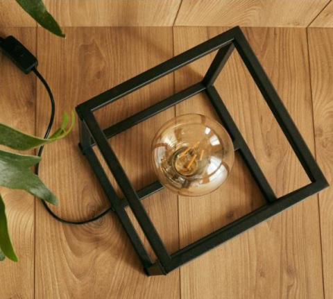 Lampa stołowa nocna Elbrus E27 60W czarna designerska