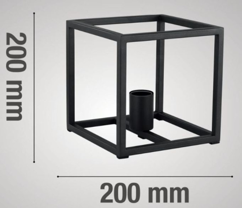 Lampa stołowa nocna Elbrus E27 60W czarna designerska