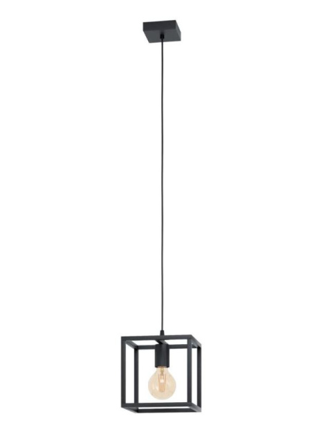 Lampa wisząca Elbrus czarny metal sześcian