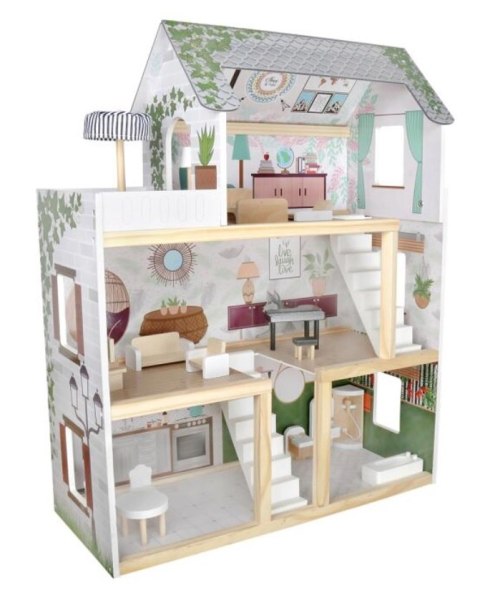 Drewniany domek dla lalek Boho - magiczne miejsce zabawy dla Twojego dziecka!