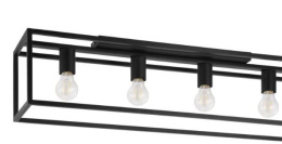 Lampa plafon Elbrus 4 czarny metal sześciany