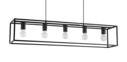 Lampa wisząca Elbrus 5 czarny metal sześciany