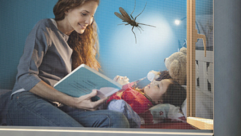 Moskitiera biała okno komary owady 1,3x1,5m taśma rzep