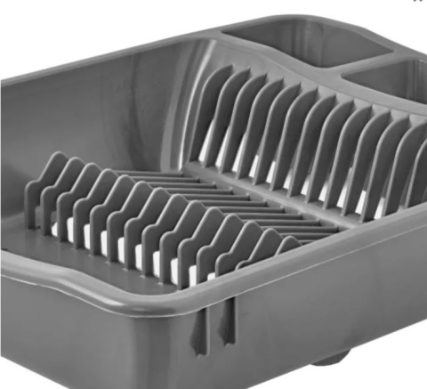 Suszarka naczyń nablatowa 45x36 tworzywo sztuczne szara