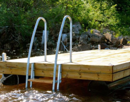 Drabina 265cm do zejścia porcie z jachtu statku pomostu