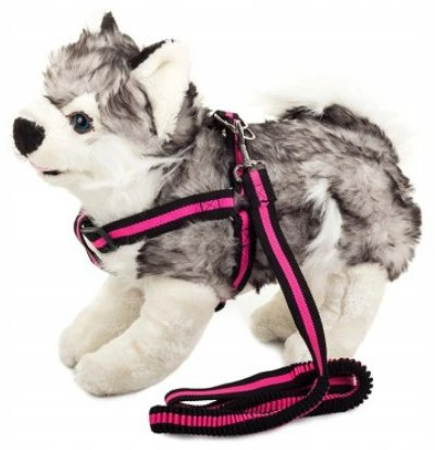 SMYCZ SZELKAMI ROZCIĄGLIWA SZELKI PSA KOTA KOLOR RÓŻOWY