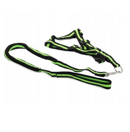 SMYCZ SZELKAMI ROZCIĄGLIWA SZELKI PSA KOTA KOLOR ZIELONY  