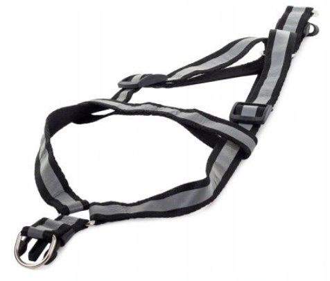 SZELKI PSA KOTA SMYCZ ODBLASKOWA Q15 KOLOR CZARNY  