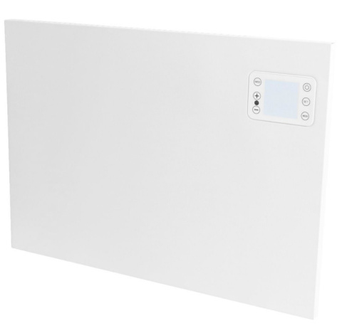 Grzejnik elektryczny ścienny biały 800W termostat pilot