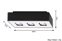 Plafon MONO 3 Czarny sufit sufitowa lampa spot punkt