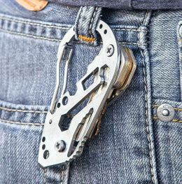 Wielofunkcyjny karabińczyk na kilka kluczy brelok mocny