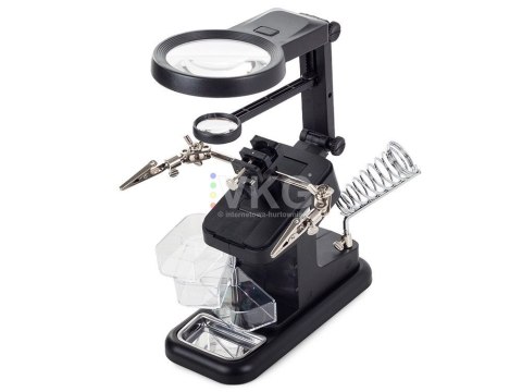LUPA TRZECIA RĘKA 10 LED SMD UCHWYT LUTOWANIA 25x