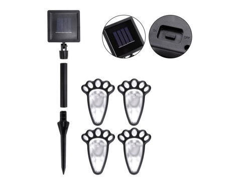 Lampa solarna do ogrodu - zestaw 4 sztuk