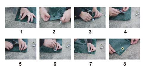 Zestaw oczek plandek narzędziami 1/2 33szt