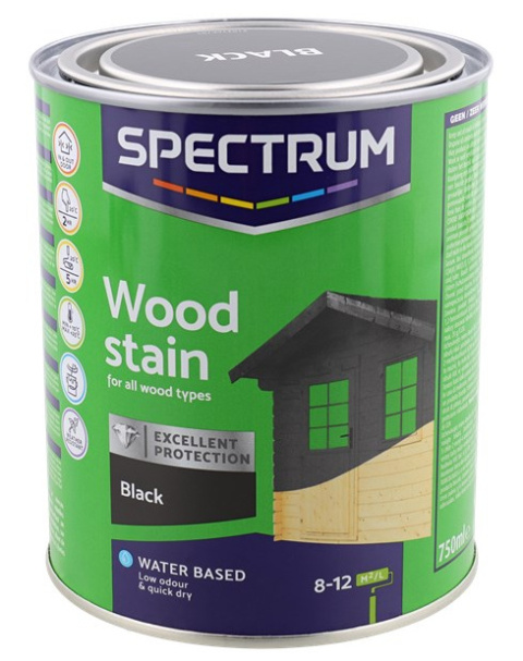 Bejca do drewna czarna 0,75L BLACK PREMIUM wodna