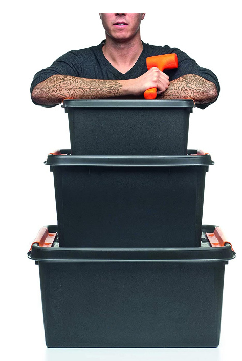 Skrzynia warsztat TRWAŁA zamykana 32l klamry do 80kg -30 do 90 stopni