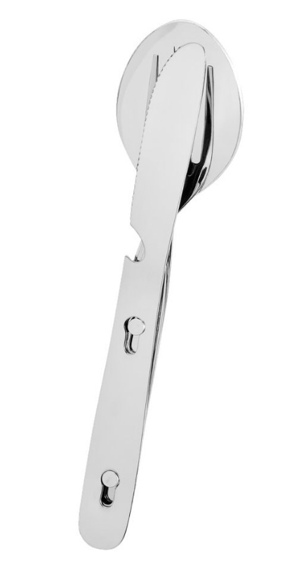 Zestaw metal sztućce kamping niezbędnik nóż widelec łyżka