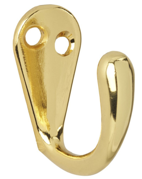 Wieszak złoty pojedyńczy przykręcany 2 śruby DAS metal  