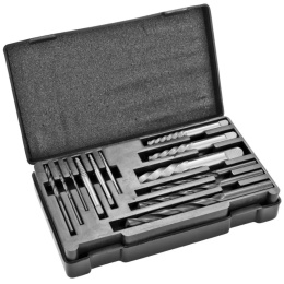 Precyzyjne wykretaki 6szt i 6 wierteł komplet pudełko