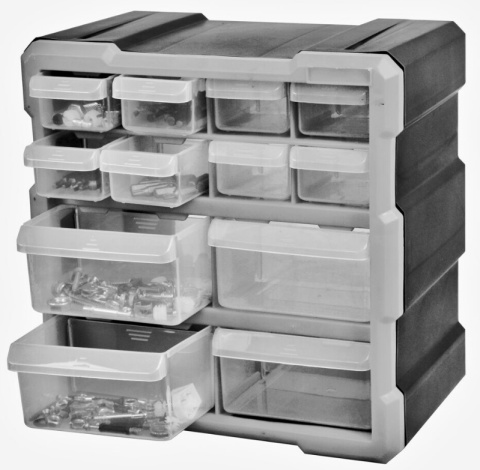 Szafka przegródkami narzędziowa 12szt organizer szuflada