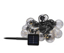 Światełka 15 lamp Solarna BULB LED 4,8m czujka zmierzchu łańcuch świetlny