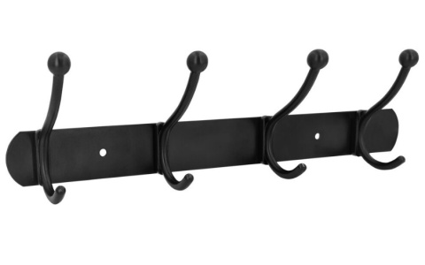 Wieszak ubrania 4 czarny duży podwójny 35cm DREE