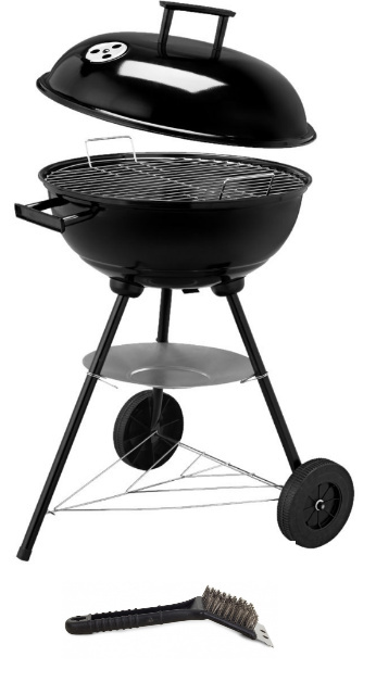 Gril pokrywa na kołach zamykany 42cm szczotka czyszcząca