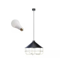 LED Lampa wisząca JULES loft E27 czarna metal
