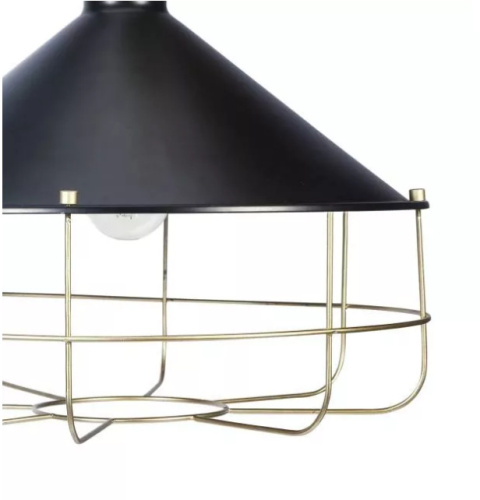 LED Lampa wisząca JULES loft E27 czarna metal