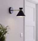 LED Lampa ścienna kinkiet EVE 30cm E27 czarna złota mat