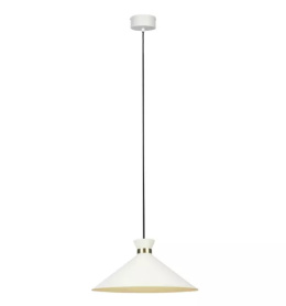 LED Lampa wisząca EVE 35cm E27 biała złota mat