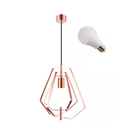 LED Lampa wisząca AURORA E27 35cm miedź