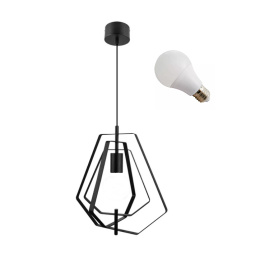 LED Lampa wisząca AURORA E27 35cm czarna