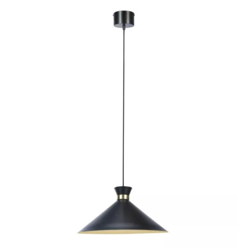 LED Lampa wisząca EVE 35cm E27 czarna złota mat