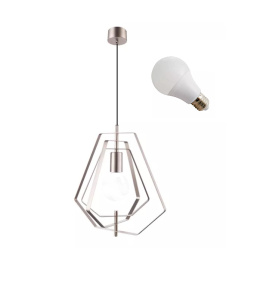 LED Lampa wisząca AURORA E27 35cm srebrna