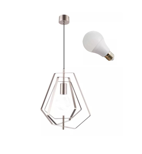 LED Lampa wisząca AURORA E27 35cm srebrna