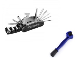 Zestaw Kluczy 16w1 do roweru imbusowe Szczotka łańcuch   