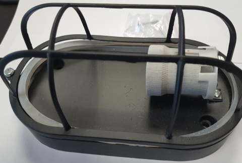 LED Lampa ALUMINIOWA BLACK kinkiet IP44 E27 czarna