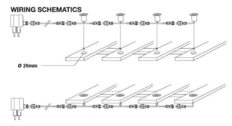 LED Lampa schody IP67 LED 10szt mini TICK punk tealight4
