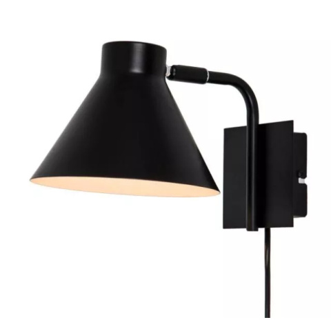 LED Lampa ścienna kinkiet Brook E27 czarna mat metal
