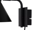 LED Lampa ścienna kinkiet Brook E27 czarna mat metal