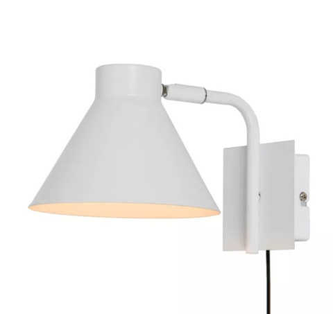 LED Lampa ścienna kinkiet Brook E27 biała mat metal