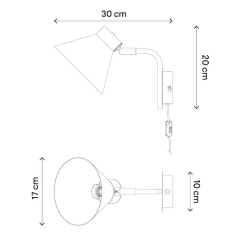 LED Lampa ścienna kinkiet Brook E27 biała mat metal