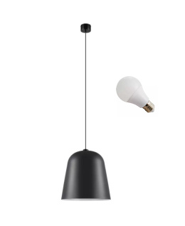LED Lampa wisząca Madison 38cm E27 metalowa grafit