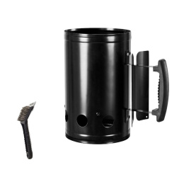 CZARNY STYLOWY KOMIN do bykietów rolzpal grill szczotka