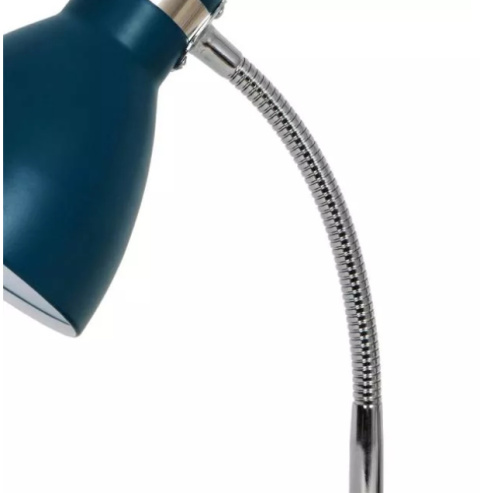 LED Lampa biurkowa SIMON E27 31cm niebieska regulowana