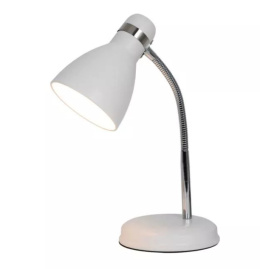 LED Lampa biurkowa SIMON E27 31cm biała regulowana