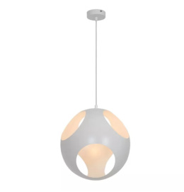 LED Lampa wisząca Joe 35cm E27 biała metal