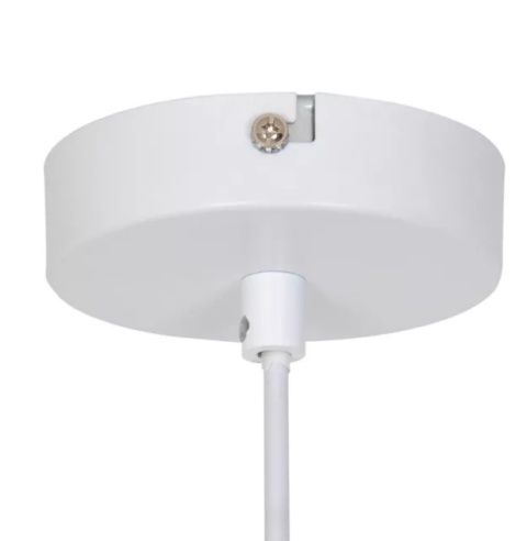 LED Lampa wisząca Joe 35cm E27 biała metal